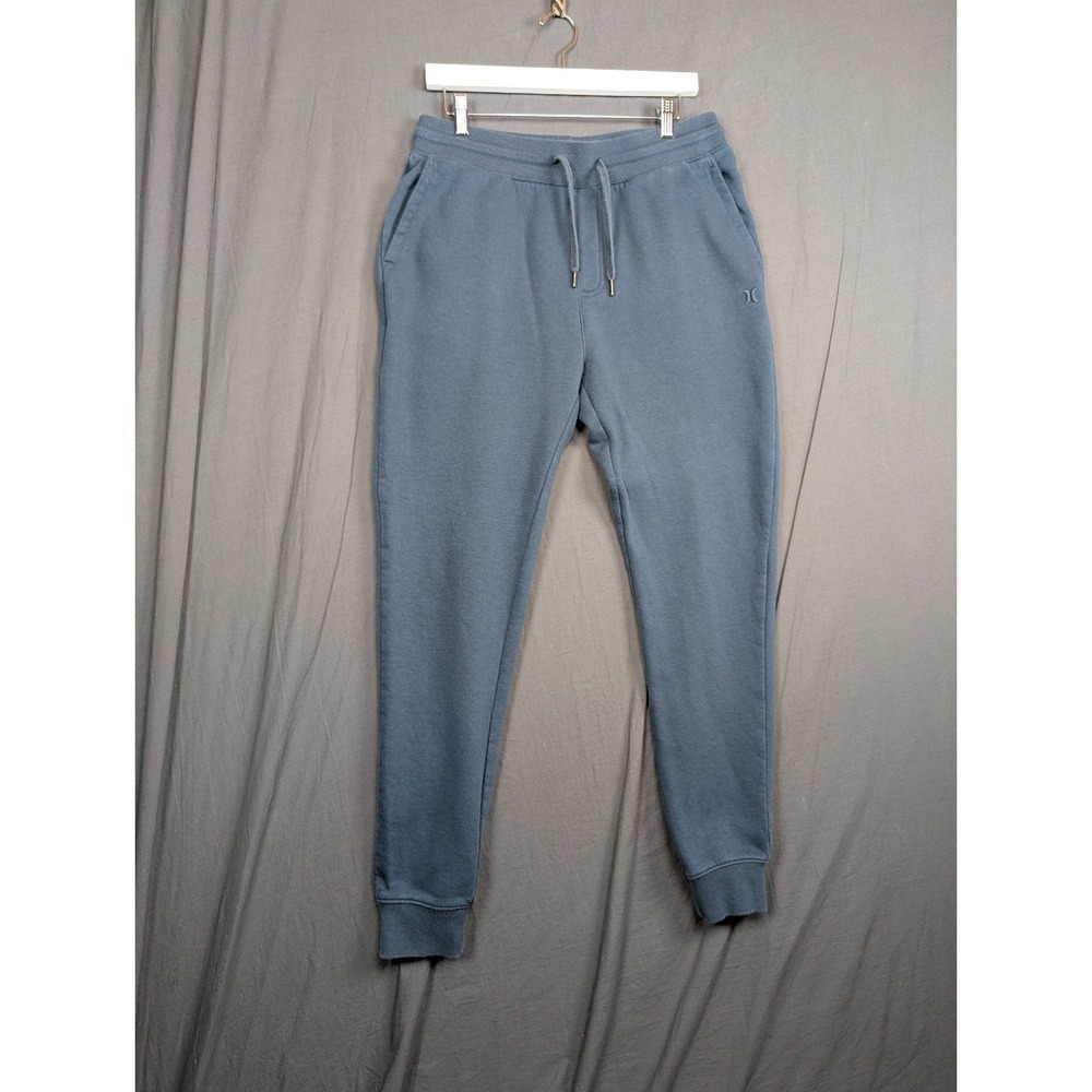HURLEY Men's Fleece Jogger‎ Pants Sweatpants  BLUE Slim Fit Medium Pockets